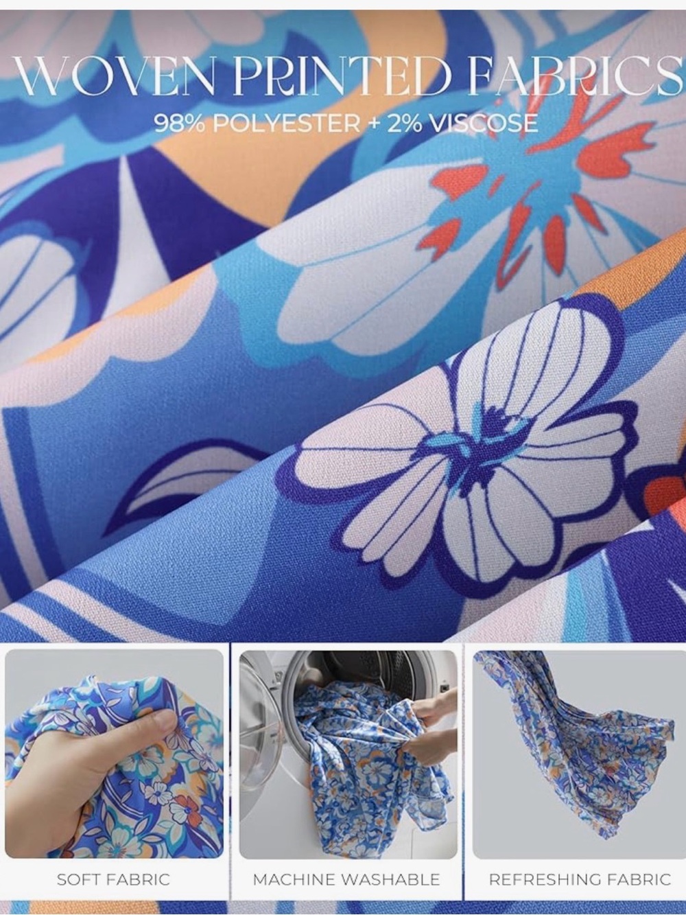 NWT Blue Floral Flutter Sleeve Midi Pocket Dress-S - Picture 9 of 13